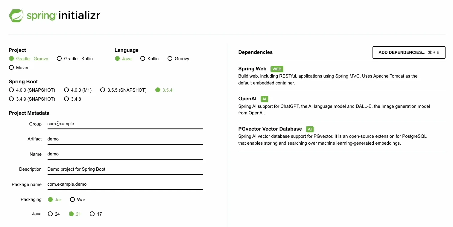 spring ai initialization
